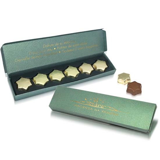 Box with star shaped chocolates