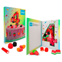 Caja libro con número en chuches