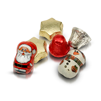 Chocolate with Santa Claus or snowman shape