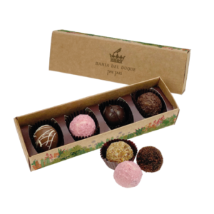 Coffret de 4 truffes au chocolat SANS PLASTIQUE