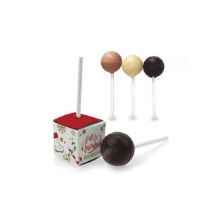 Chocolate Lollipop in Cube