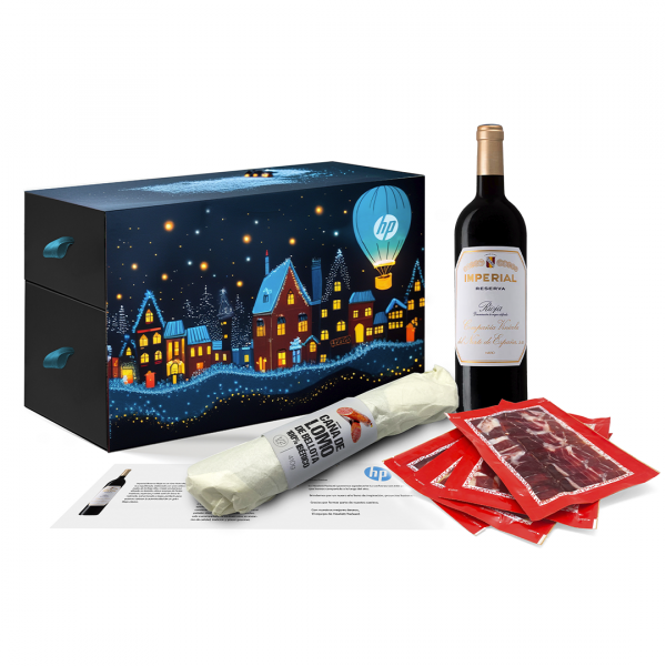 Cofre ibéricos y vino